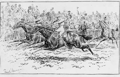 A small Quantity of unframed Illustrations by George Finch Mason (1850-1915), the majority racing subjects, including portraits of punters and jockeys; 'Over the Ropes'; 'The Derby'; 'On the Line'; 'A Reminiscence of West Drayton'; 'Lord Queensbu