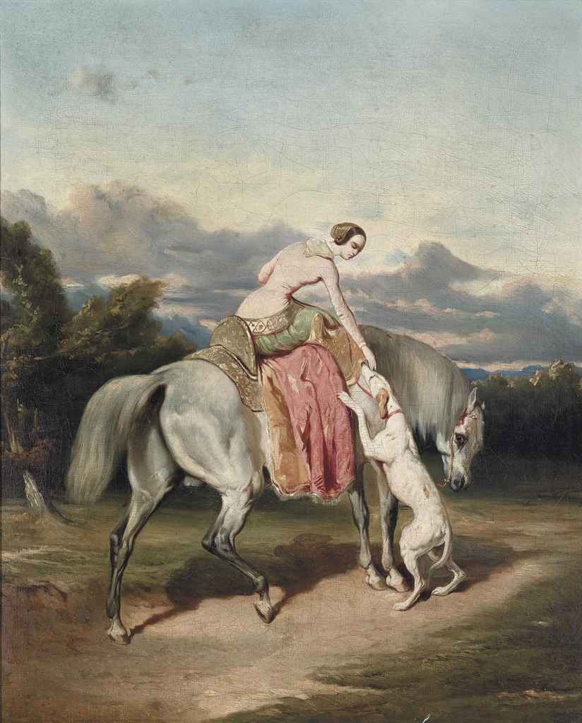 follower_of_alfred_de_dreux_a_lady_on_horseback_petting_her_dog_d5493869g.jpg