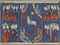THE LAMB IN THE MIDST OF THE ELDERS, and THE OPENING OF THE BOOK, two miniatures on either side of a cutting from the Burckhardt-Wildt Apocalypse, ILLUMINATED MANUSCRIPT ON VELLUM [Lorraine, late 13th century].