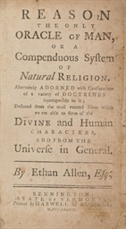 ALLEN, ETHAN. Reason the Only Oracle of - auctions & price archive