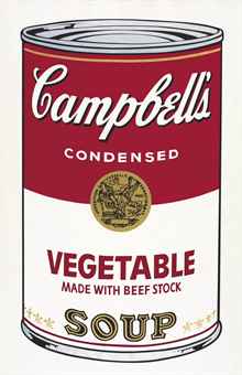 andy warhol Vegetable Made with Beef Stock, from Campbell's Soup I (F. & S. II.48) 