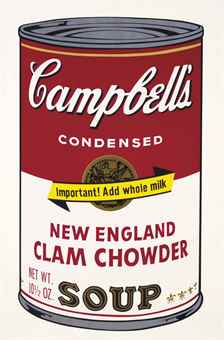 Andy Warhol New England Clam Chowder, from Campbell's Soup II 