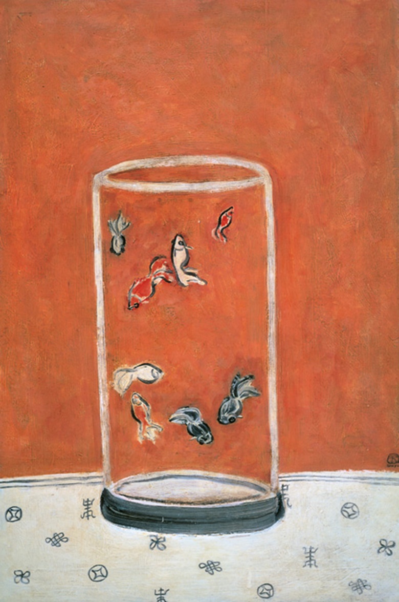《金鱼》，1930或40年代作 © The Li Ching Foundation, Taipei.
