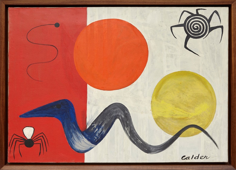 Alexander Calder, Spiders and Snakes, 1948. Oil on canvas, 64.8 x 92.1 cm  25 12 x 36 14 in Ó 2015 Calder Foundation, New York  DACs, London. Courtesy Calder Foundation, New York  Art Resource, New York and Hauser & Wirth