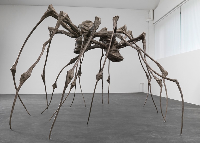 Louise Bourgeois, Spider Couple, 2003. Bronze, silver nitrate patina. 228.6 x 360.7 x 365.8 cm  90 x 142 x 144 in © The Easton Foundation  Licensed by VAGA, New York. Photo Christopher Burke