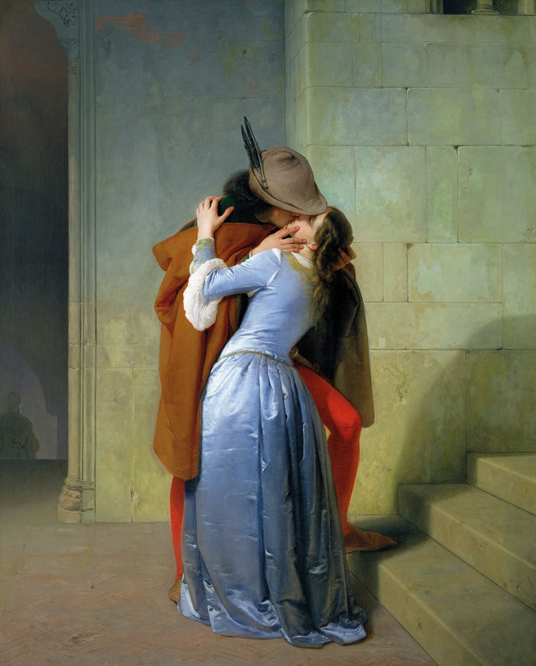 F. Hayez, The Kiss, 1859. © Pinacoteca di Brera, Milan, Italy  Bridgeman Images