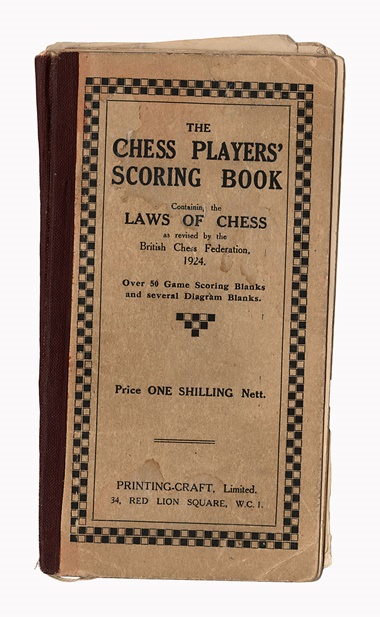 The cover of Duchamps scoring book