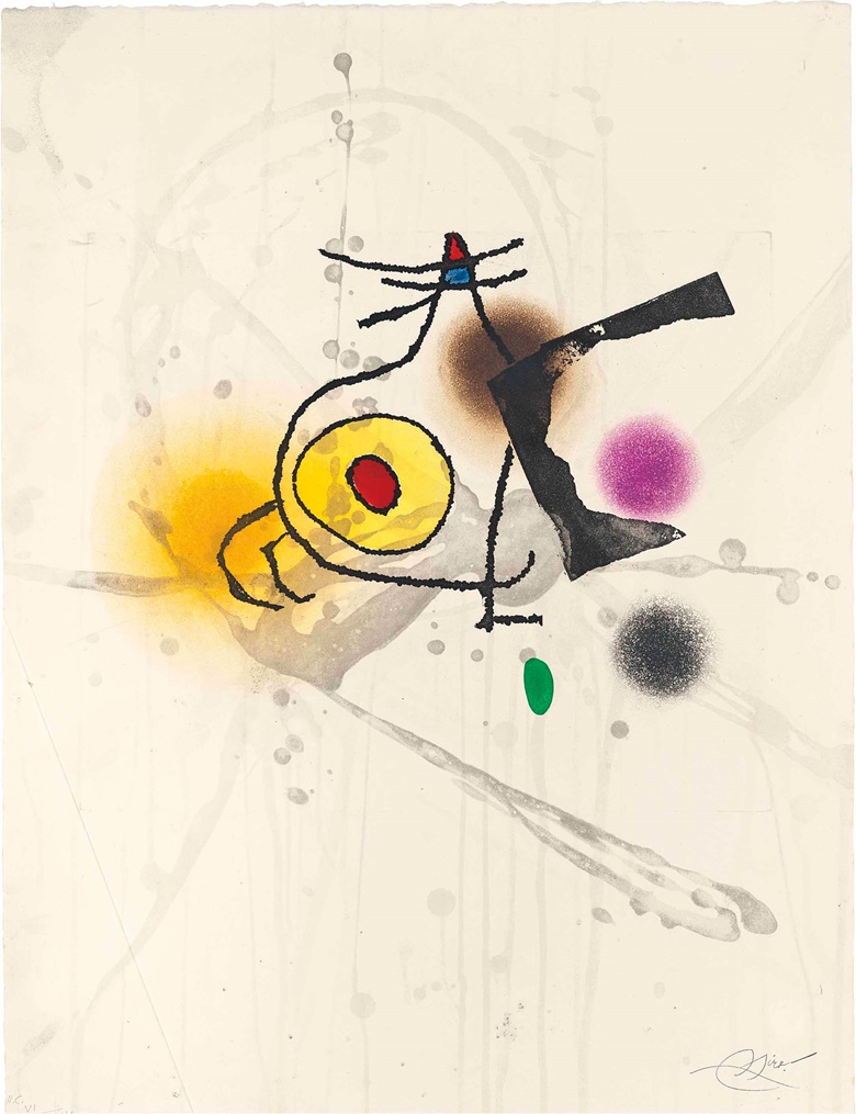 Joan Miró (1893-1983), Lliure. Image & Sheet 660 x 500 mm. Estimate £1,000-1,500. This work is offered in Prints & Multiples on 19 May at Christie’s in London