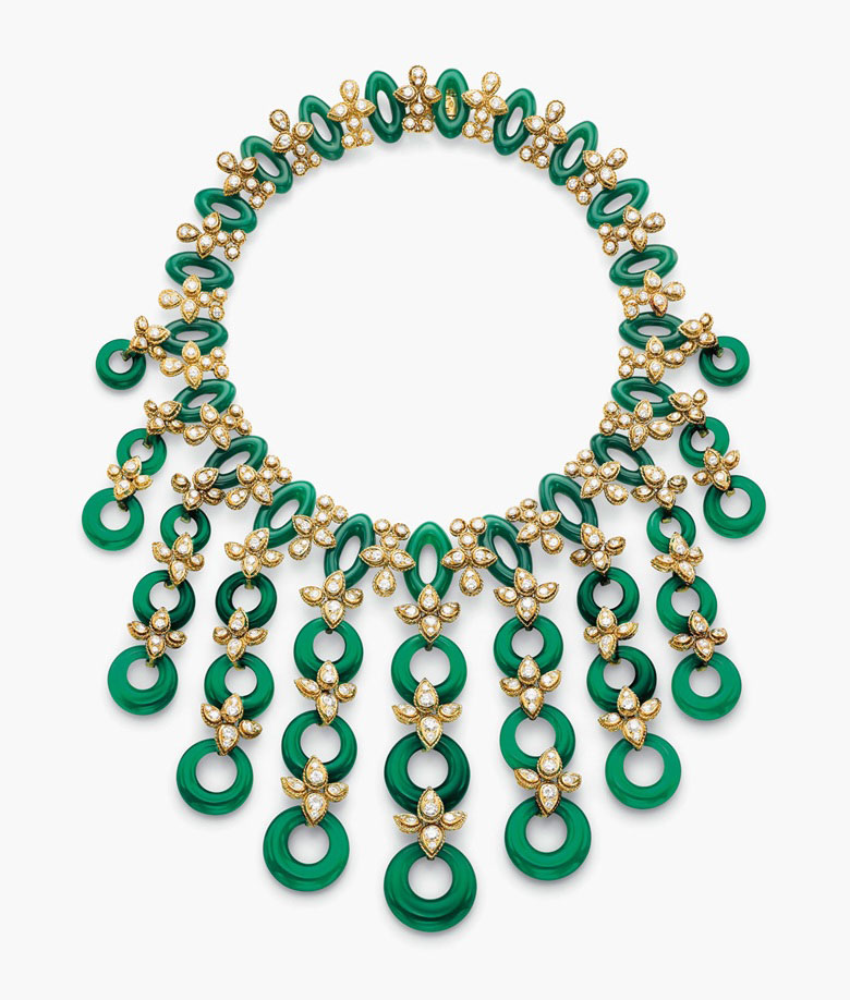 A chalcedony and diamond necklace by Van Cleef & Arpels. Estimate CHF60,000–80,000. This piece is offered in Magnificent Jewels on 18 May at Christie’s in Geneva