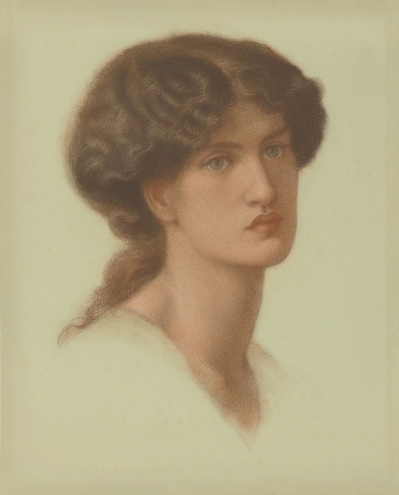 Dante Gabriel Rossetti (1828-1882), Portrait of Jane Morris, bust-length, circa 1870. Coloured chalks on light green paper. 19 3⁄4 x 15 7⁄8 in. (50.1 x 40.3 cm.) Estimate £300,000-500,000. This work is offered in the Defining British Art Evening Sale on 30 June at Christie’s London