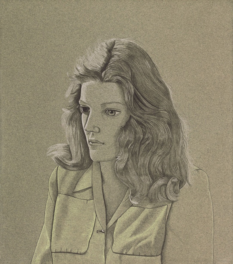 Lucian Freud (1922-2011), A Girl (Pauline Tennant), circa 1945. Conte crayon and coloured chalk on greygreen paper. 17 ¾ x 15 ¾ in. (45 x 40cm.). Estimate £2,000,000-3,000,000. This work is offered in the Defining British Art Evening Sale on 30 June at Christie’s in London
