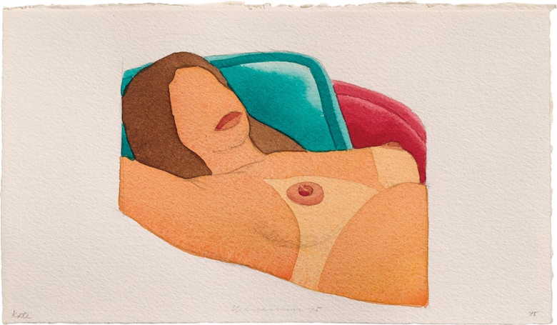 Tom Wesselmann (1931-2004), Kate, 1975. Liquitex and graphite on paper. 5 ¾ x 9 ⅞ in. (14.5 x 25.1 cm.). Estimate £18,000-24,000. This work is offered in the Post-War and Contemporary Art Day Sale on 30 June at Christie’s in London