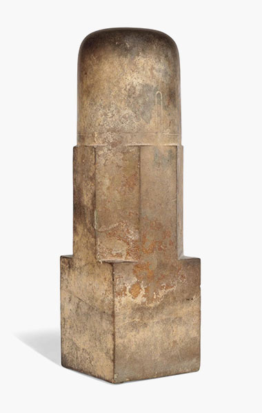 A polished sandstone lingam. Khmer, Angkor period, Angkor or Bayon style, 18¼ in (47 cm) high. Estimate £4,000-6,000. This lot is offered in The Claudio Bravo Collection From the Artist’s Studio and Home, Morocco on 13 July 2016 at Christie’s in London, South Kensington