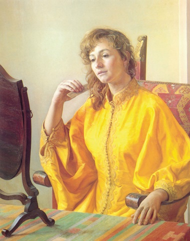 Claudio Bravo, La Chilaba Amarilla, 1990 © The Estate of Claudio Bravo, courtesy Marlborough Gallery, New York