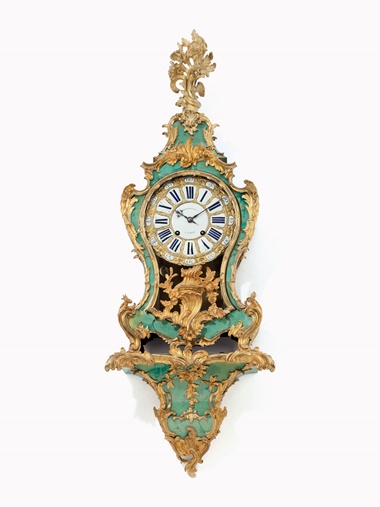 Kirill selects  A Louis XV ormolu-mounted green-stained horn bracket clock. The dial signed Diodonou à Paris, circa 1740. The mechanism inscribed Diodonou à Paris. 52½ in (131 cm) high overall. This work was offered in Living with Art, 13-14 October 2016 at Christie’s in New York and sold for $6,875