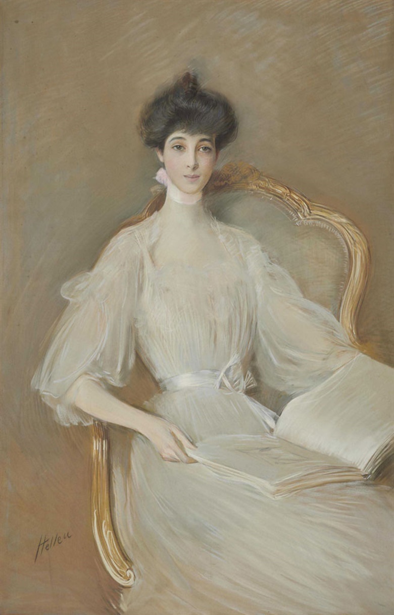 Paul César Helleu (French, 1859-1927), Consuelo Vanderbilt, Duchess of Marlborough, circa 1900. Pastel on canvas. 56¾ x 38⅜ in (144 x 97.5 cm). Estimate $300,000-500,000. This work is offered in the 19th-Century European Art sale on 26 October at Christie’s in New York