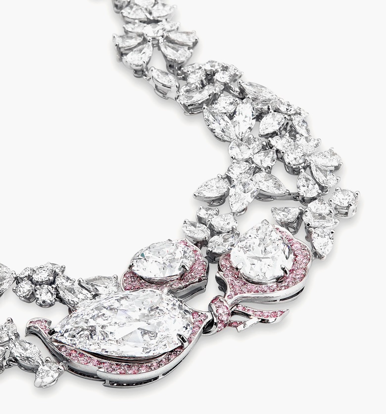 The World S Most Sought After Pear Shaped Diamonds Christie An Exquisite Diamond And Coloured Necklace By Boehmer Et Benge