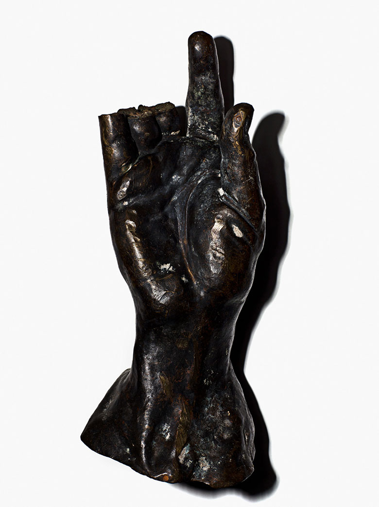 The only remaining piece of an Auguste Rodin (1840-1917) sculpture from the Cantor Fitzgerald collection. Photography Henry Leutwyler