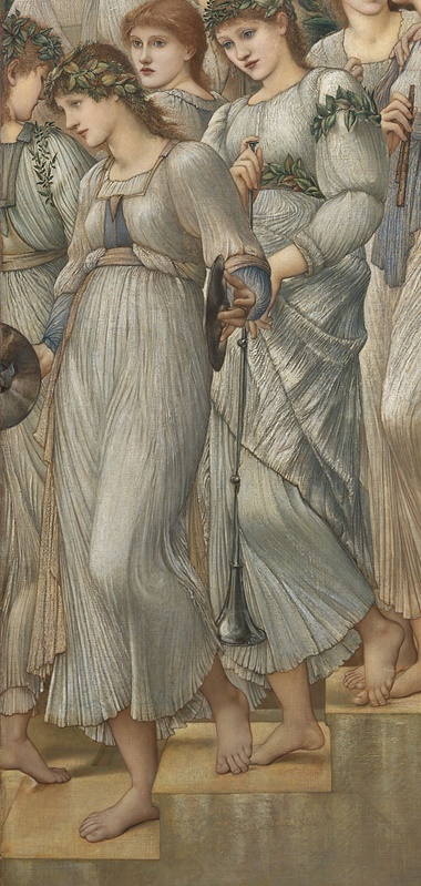 Detail of maiden, identified as Frances Graham, from The Golden Stairs, 1880 © Tate, London, 2016