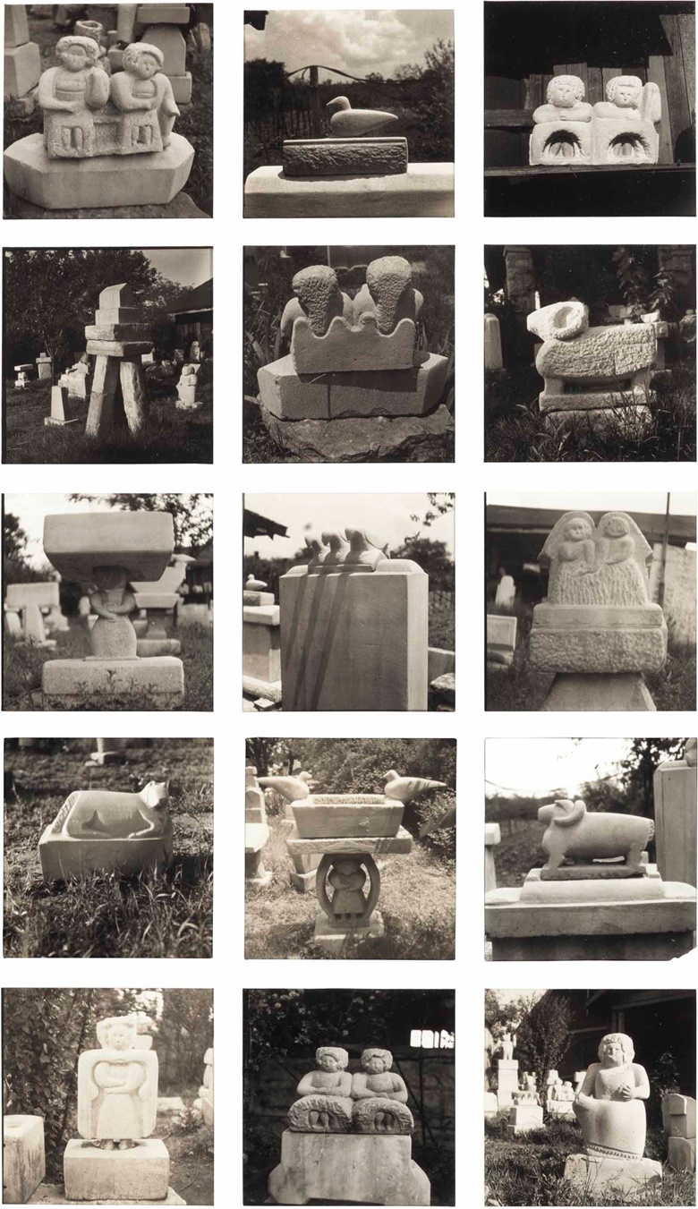 Louise Dahl-Wolfe (1895-1989), Untitled (William Edmondson Sculptures), Contact Sheet Details, c. 1937. Gelatin silver prints, the smaller 2⅛ x 2⅛ in each; the larger 2½ x 2¼ in each, (2). Sold for $3,750 on 20 January 2017 at Christie’s in New York. © 1989 Center for Creative Photography, Arizona Board of Regents