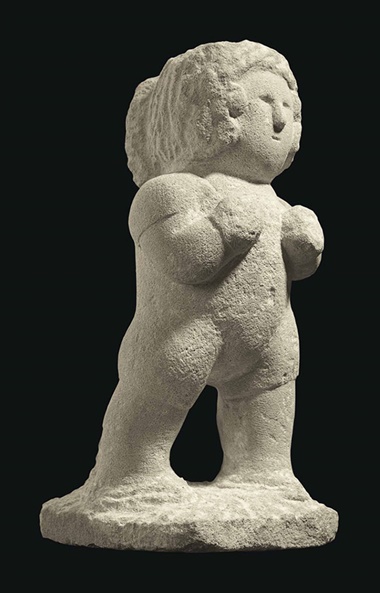 William Edmondson (1874-1951), Boxer, c. 1936. Limestone, 17 in high, 7¼ in wide, 9¼ in deep. Sold for $785,000 on 22 January 2016