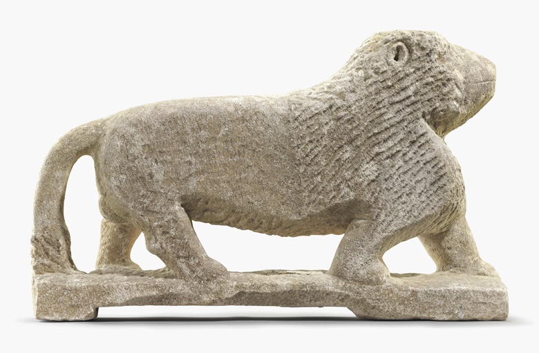 William Edmondson (1874-1951), Lion, c. 1937. Limestone and mortar, lion 22 in high, 37½ in long, 7 in wide; the contact sheet 7½ x 9⅝ in, (2). Sold for $511,500 on 20 January 2017 at Christie’s in New York