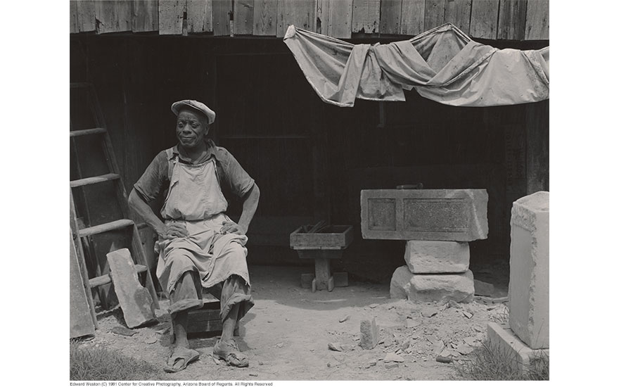 William Edmondson, Sculptor, Nashville, 1941. Photograph by Edward Weston. Collection Center for Creative Photography, University of Arizona © 1981 Center for Creative Photography, Arizona Board