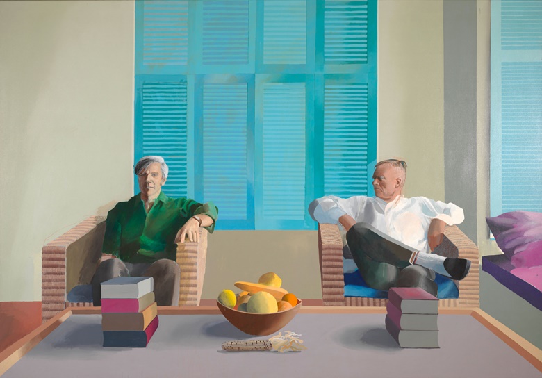 David Hockney, Christopher Isherwood and Don Bachardy, 1968. Private collection. Artwork © David Hockney