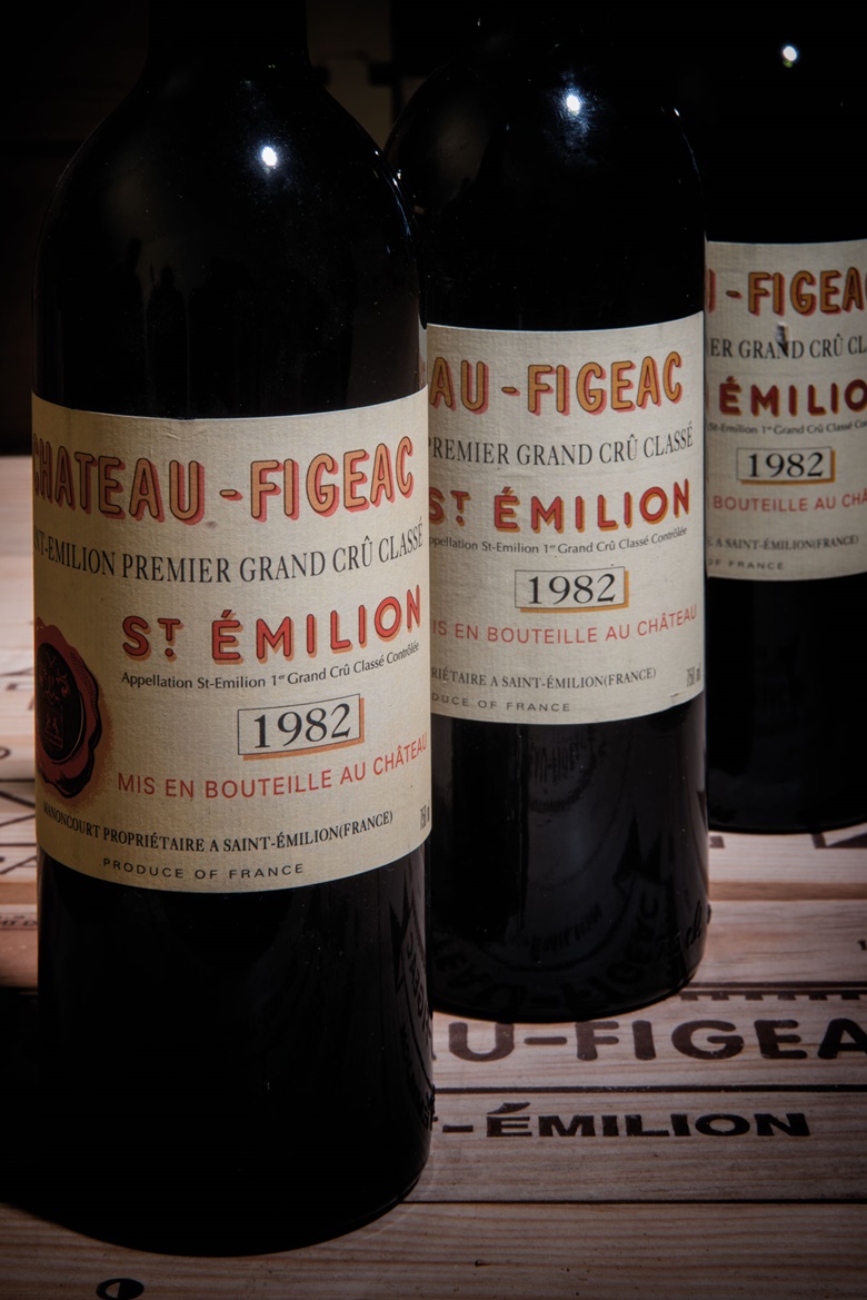 Château Figeac 1982. 12 bottles per lot. Estimate £2,400-3,000. This lot is offered in Fine and Rare Wine Including a superb range of vintages from the cellars of Château Figeac on 16 March 2017 at Christie’s in London, King Street