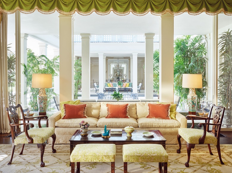 An interior from Betsy Bloomingdales home, including a walnut and lacquer coffee table by William Haines. Estimate $3,000-5,000. This lot is offered in Betsy Bloomingdale A Life in Style on 5 April 2017 at Christie’s in New York. Photograph by Spencer Lowell
