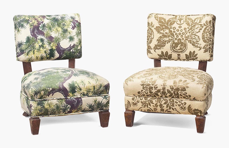 A pair of leather veneered low chairs. By William Haines, c.  1960. Estimate $2,000-3,000. This lot is offered in Betsy Bloomingdale A Life in Style on 5 April 2017 at Christie’s in New York