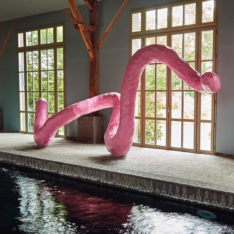 Gillier residence, Paris. Franz West (1947-2012), Untitled, 2011. Styrodur, steel, epoxy resin, glass fibre mats, synthetic resin, lacquer and metal base. 89 x 237⅜ x 61 in (226 x 603 x 155 cm). Estimate $600,000-800,000. This work is offered in the Post-War and Contemporary Art Afternoon Session on 18 May at Christie’s in New York
