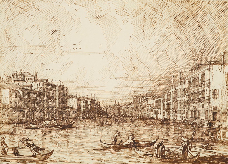 Canaletto, Venice The Central Stretch of the Grand Canal, c. 1734. Royal Collection Trust © Her Majesty Queen Elizabeth II 2016
