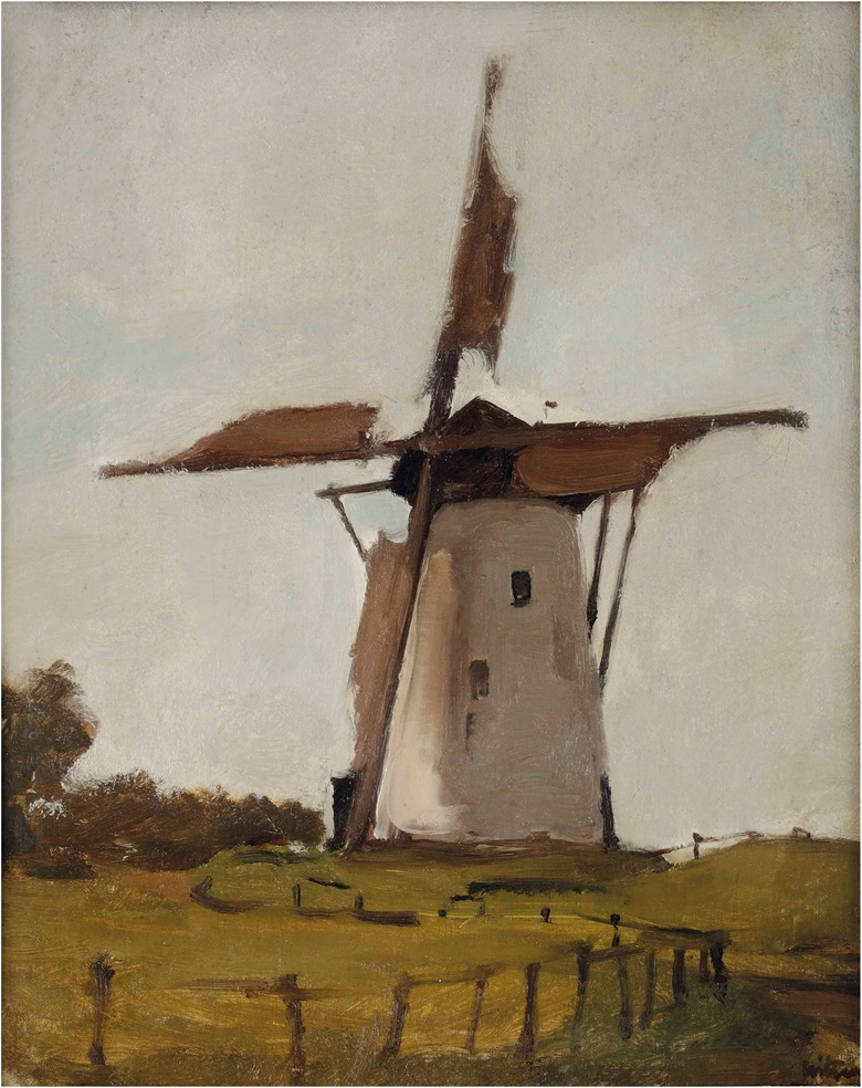 Willem Witsen (1860-1923), Witte molen, Wijk bij Duurstede The Windmill. Oil on canvas, 50 x 41.5 cm. Estimate €1,500-2,500. This lot is offered in The former Kamerbeek Collection on 12 June 2017 at Christie’s in Amsterdam