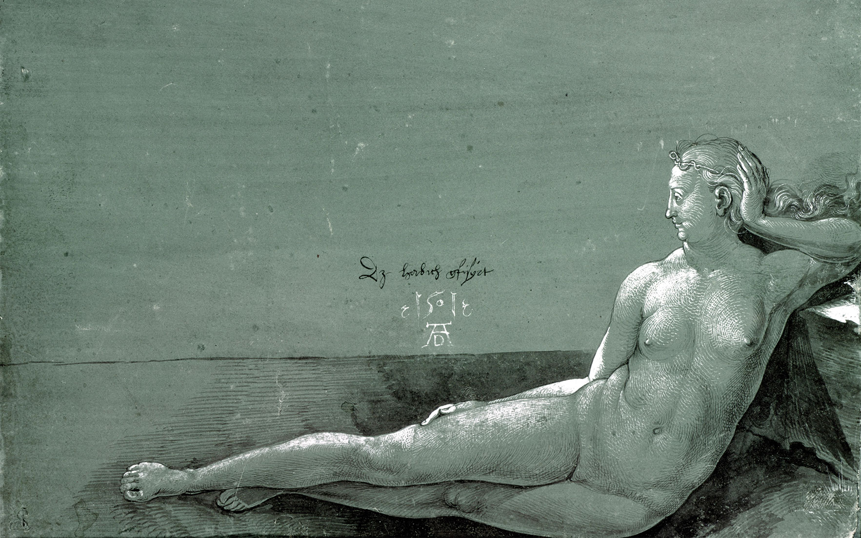 Albrecht Dürer, Reclining Female Nude, 1501. Pen and pencil. Graphische Sammlung Albertina, Vienna, Austria  Bridgeman Images