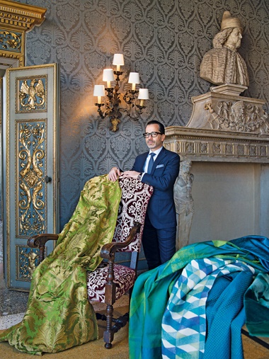 Nicolò Rubelli with the new 2017 Rubelli Venezia collection