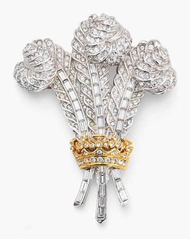 A group of costume jewellery, comprising three costume brooches, one colourless paste brooch designed as a star, by Butler and Wilson. Estimate £500-800. This lot is offered in The Collection of Raine, Countess Spencer on 13 July 2017 at Christie’s in London, King Street