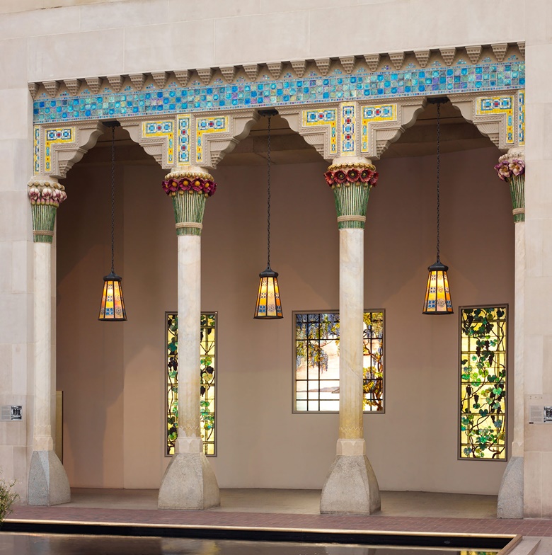 Architectural elements from Laurelton Hall, Oyster Bay, New York, designed by Louis Comfort Tiffany, at The Metropolitan Museum of Art in New York