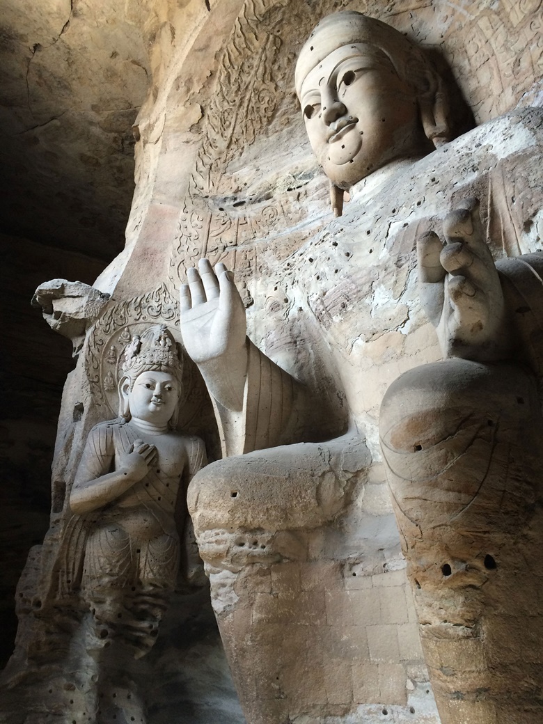 Sculptures from the Yungang Grottoes, 5th-century Buddhist cave temples in Shanxi province, China