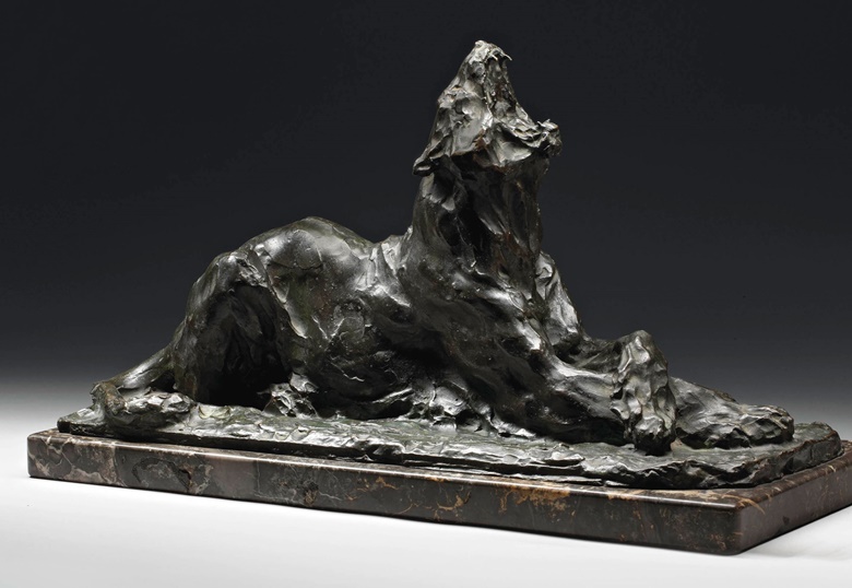 Rembrandt Bugatti (1885-1916), Lionne couchée bâillant, circa 1903. Sold for €841,000 on 23 November 2011  at Christie’s in Paris