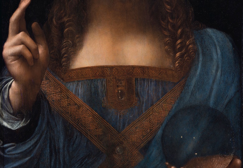 Leonardo da Vinci, Salvator Mundi, circa 1500 (detail)