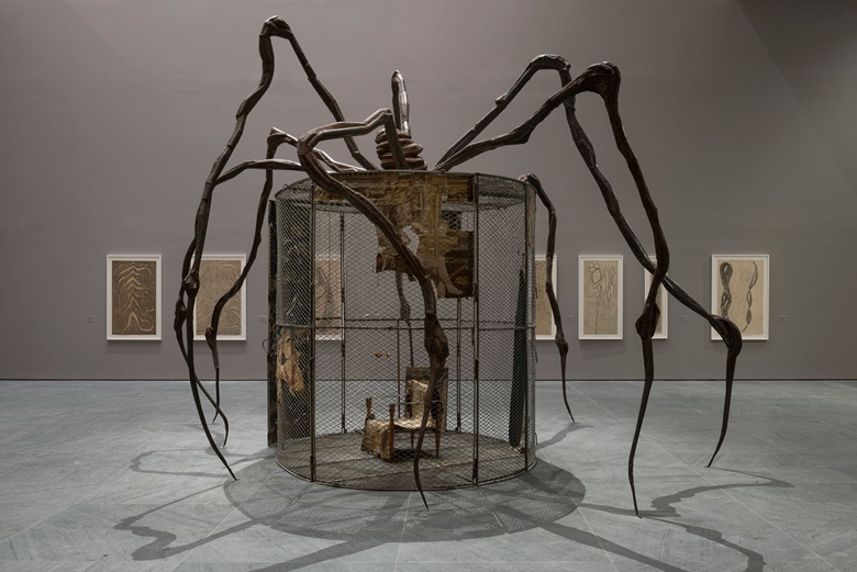 Installation view of Louise Bourgeois An Unfolding Portrait. The Museum of Modern Art, New York. Photo by Martin Seck for the Museum of Modern Art © 2017 The Easton FoundationLicensed by VAGA, NY. 
