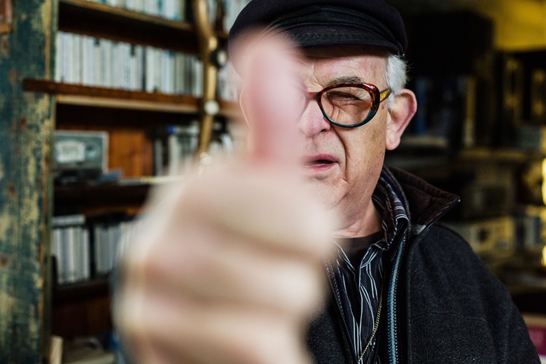 ‘We both wanted to be Angry Artists,’ said Steadman of his fellow British cartoonist Gerald Scarfe. ‘That’s because we were going to change the world. And we have changed it.’ Photograph by Rikard Österlund, www.rikard.co.uk