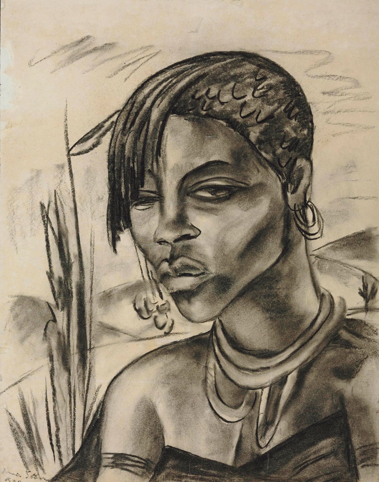 Irma Stern (1894-1966), Native Girl, 1922. 20¼ x 15¾  in (51.2 x 40  cm). Sold for £30,000 on 21 June 2012  at Christie’s in London