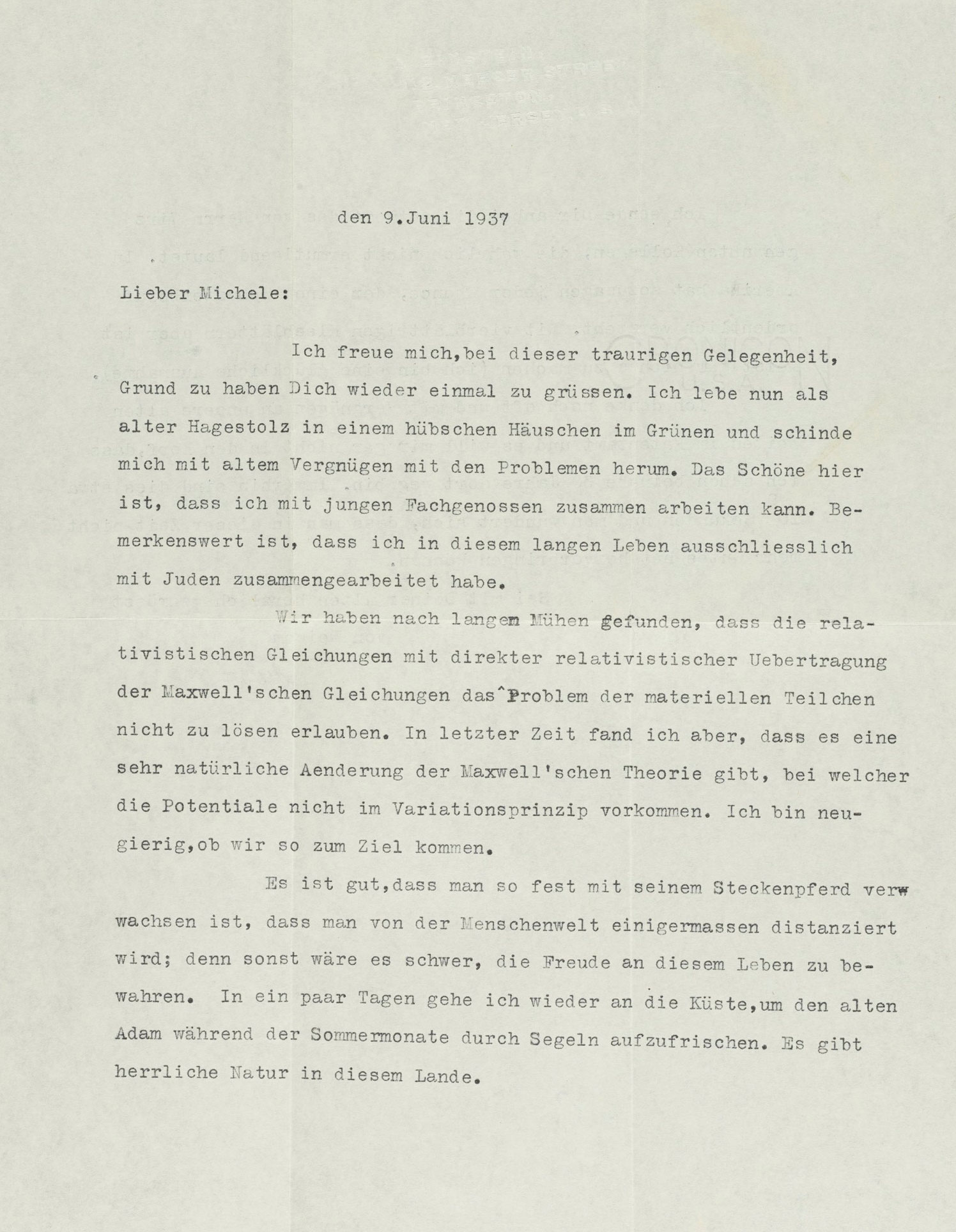 einsteins letters to michele besso christies einstein letter