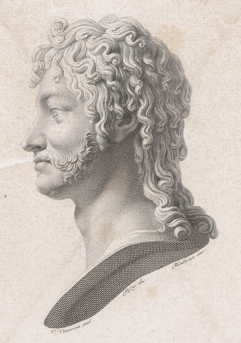 Canova produced engravings for most of the sculptures and busts he worked on 