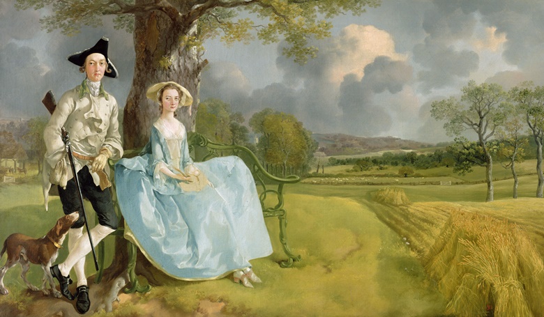 Thomas Gainsborough, Mr and Mrs Andrews, circa 1748-49. Photo National Gallery, London, UK  Bridgeman Images