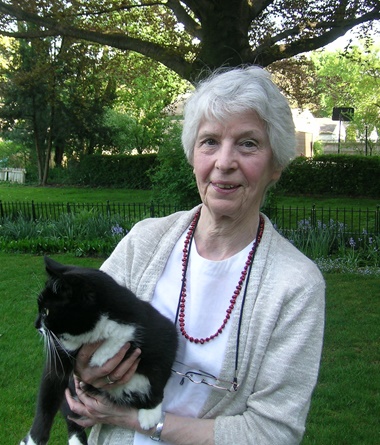 Ann Sutherland Harris and Nerina, her cat