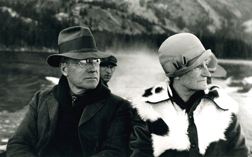 John D. Rockefeller Jr. and his wife Abby at Jenny Lake, 1931