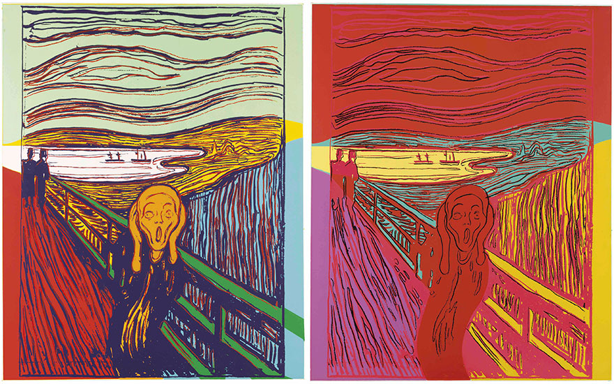 Isolere grus Terminal Andy Warhol prints inspired by Edvard Munch​'s 'The Scream' | Christie's